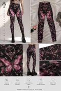 Pink Butterfly Gothic Leggings