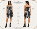 Noir Sketch All-Over Mesh Mini Dress