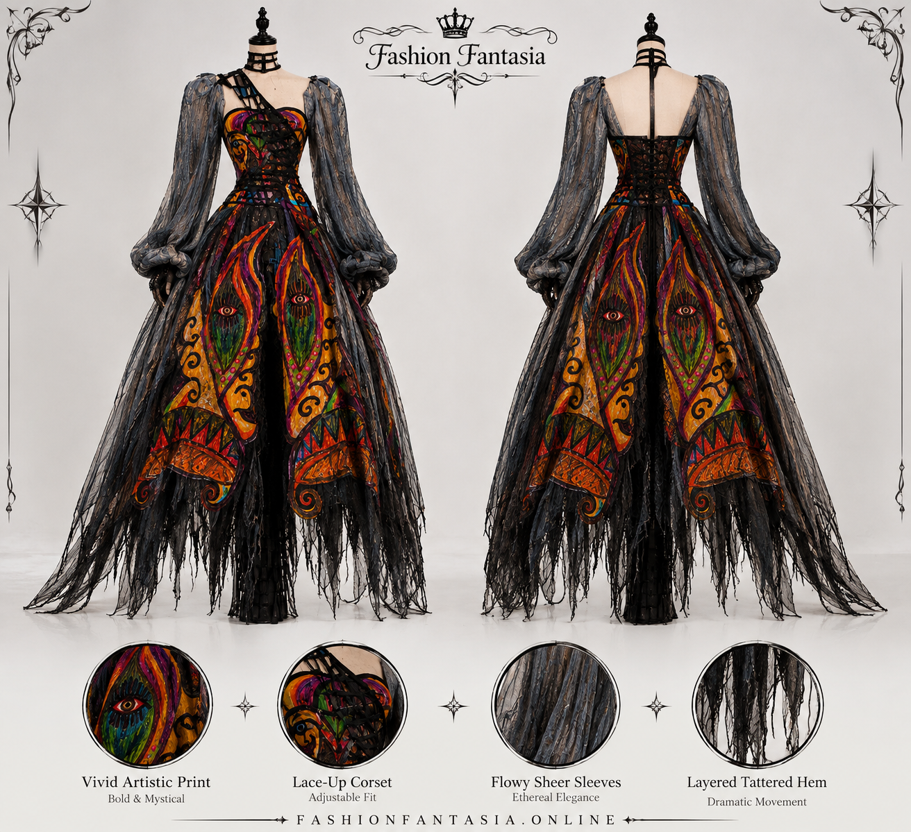 The Seraphic Eye Gothic Gown